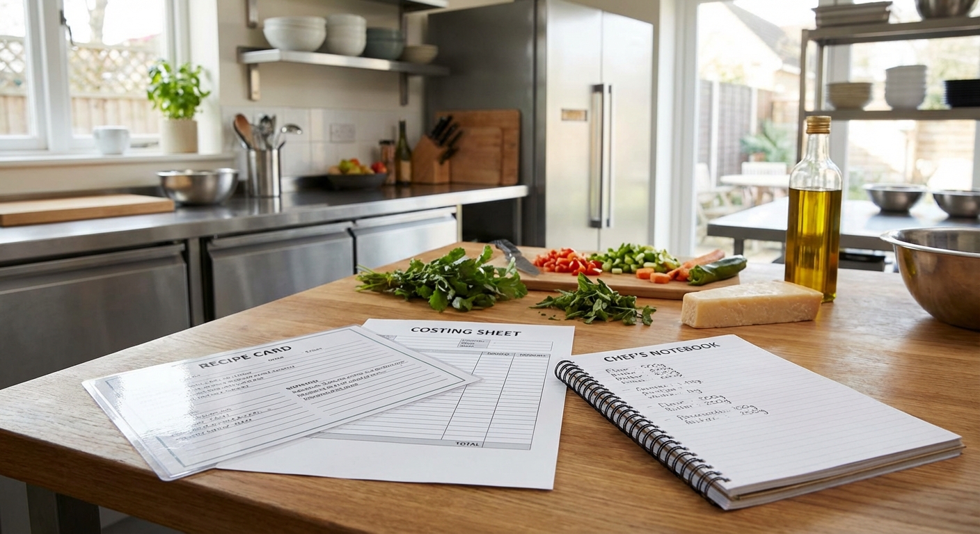 Restaurant Recipe Card Template: Cost Every Dish